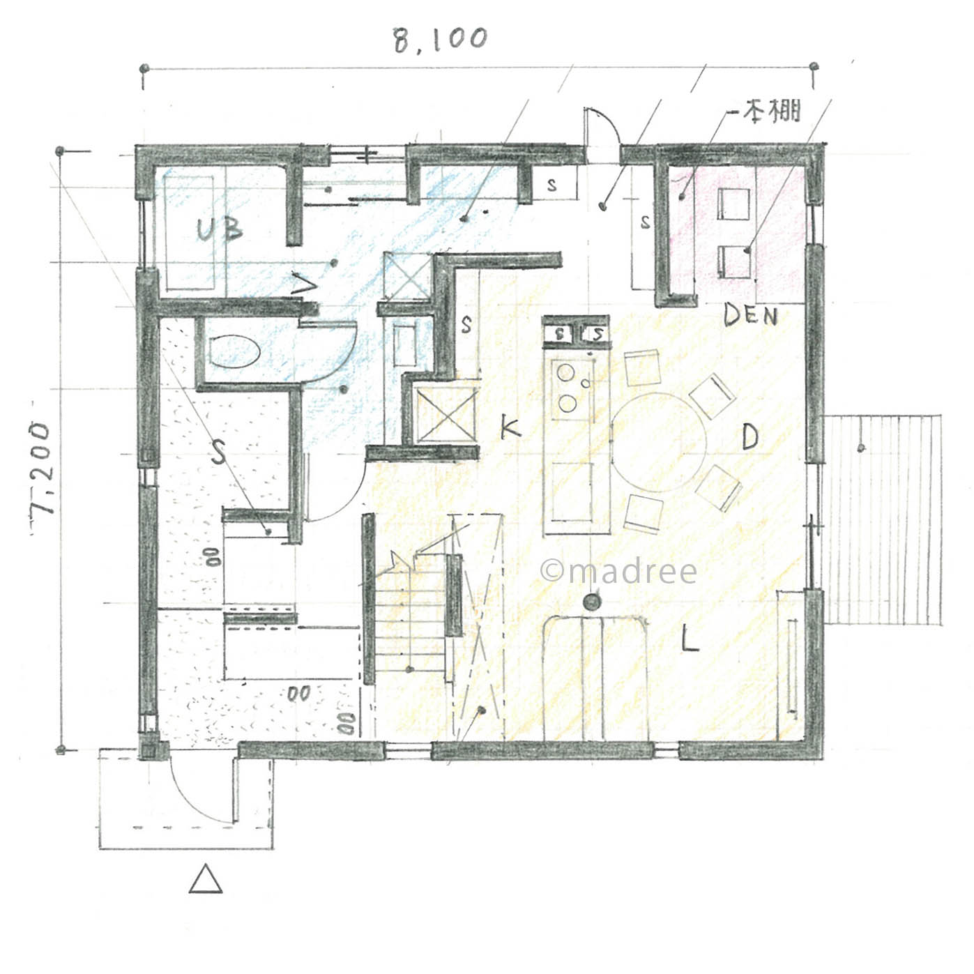 いつも家族の気配を感じられる、コンパクトで暖かな回遊動線の家