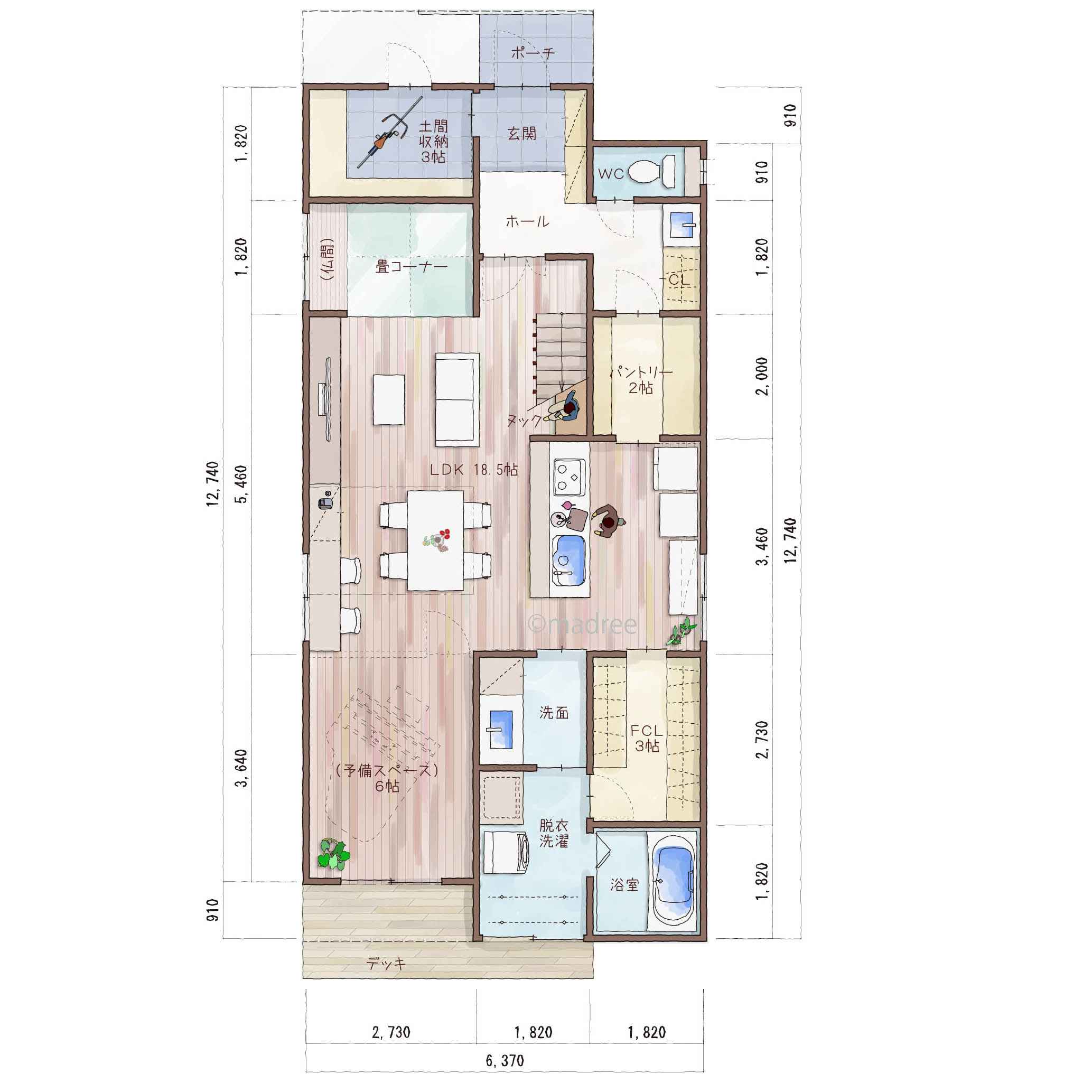 回遊動線でサクサク家事こなす、家族と会話弾むキッチン中心の家