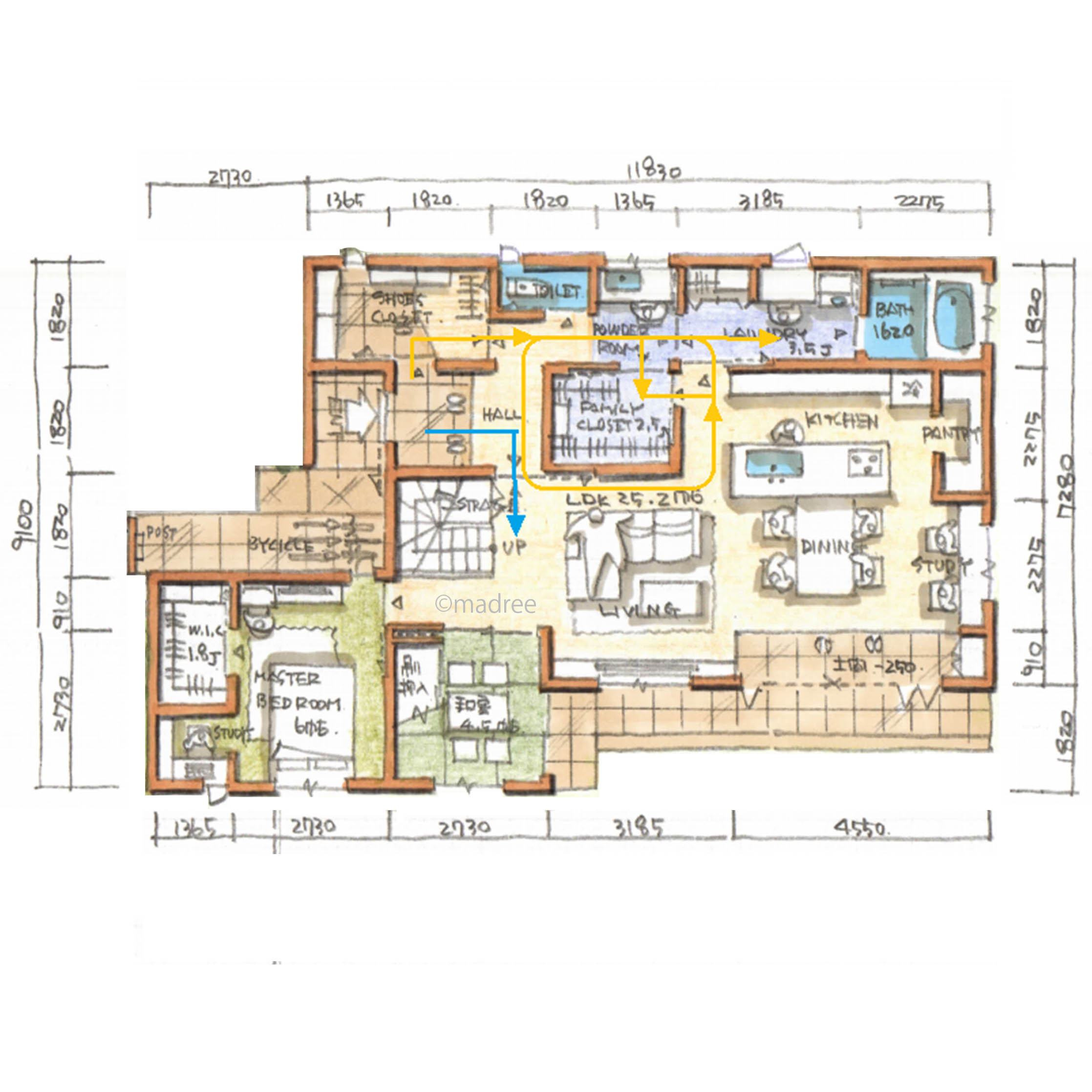 帰宅ルーティンで子どもが自立できる、キレイを保つファミクロ中心の家