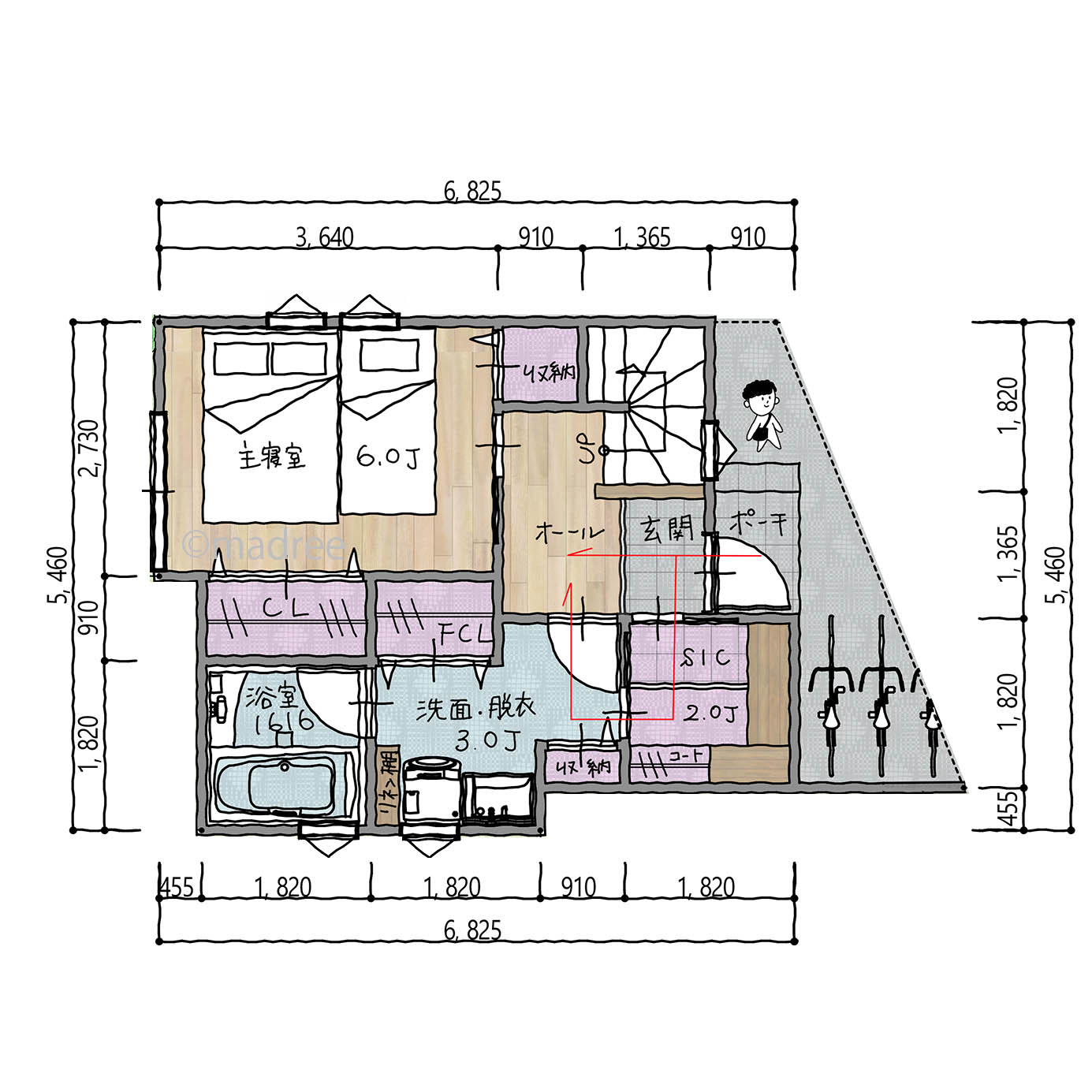 収納と動線でタイパを重視、狭小地を最大限に活かした３階建の家