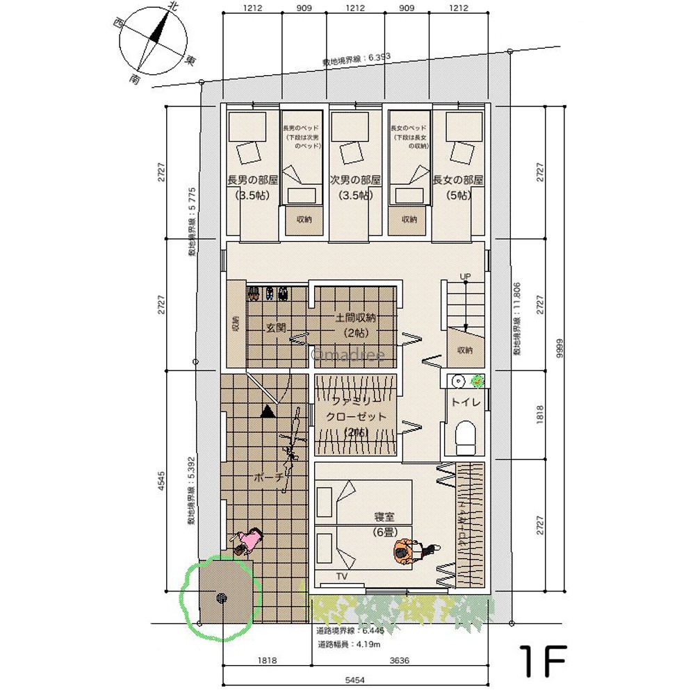 廊下なし回遊動線の2階リビングで、狭小地と感じない工夫ある家