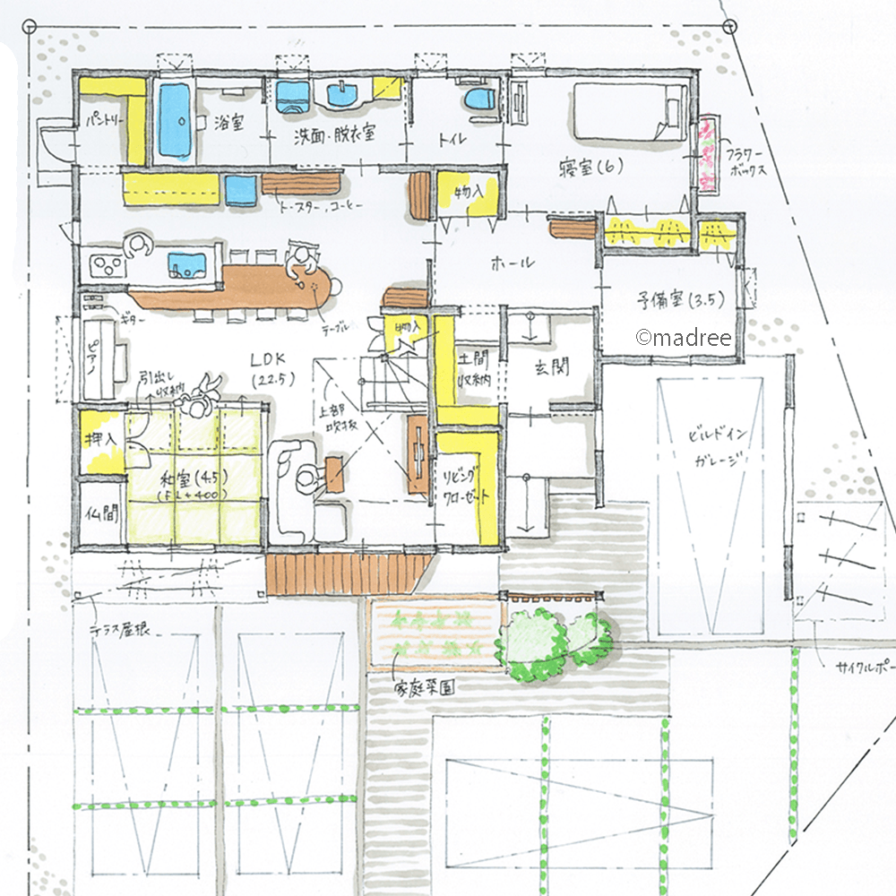車椅子でもストレスフリーの環境、大人数で気楽に過ごせる二世帯住宅