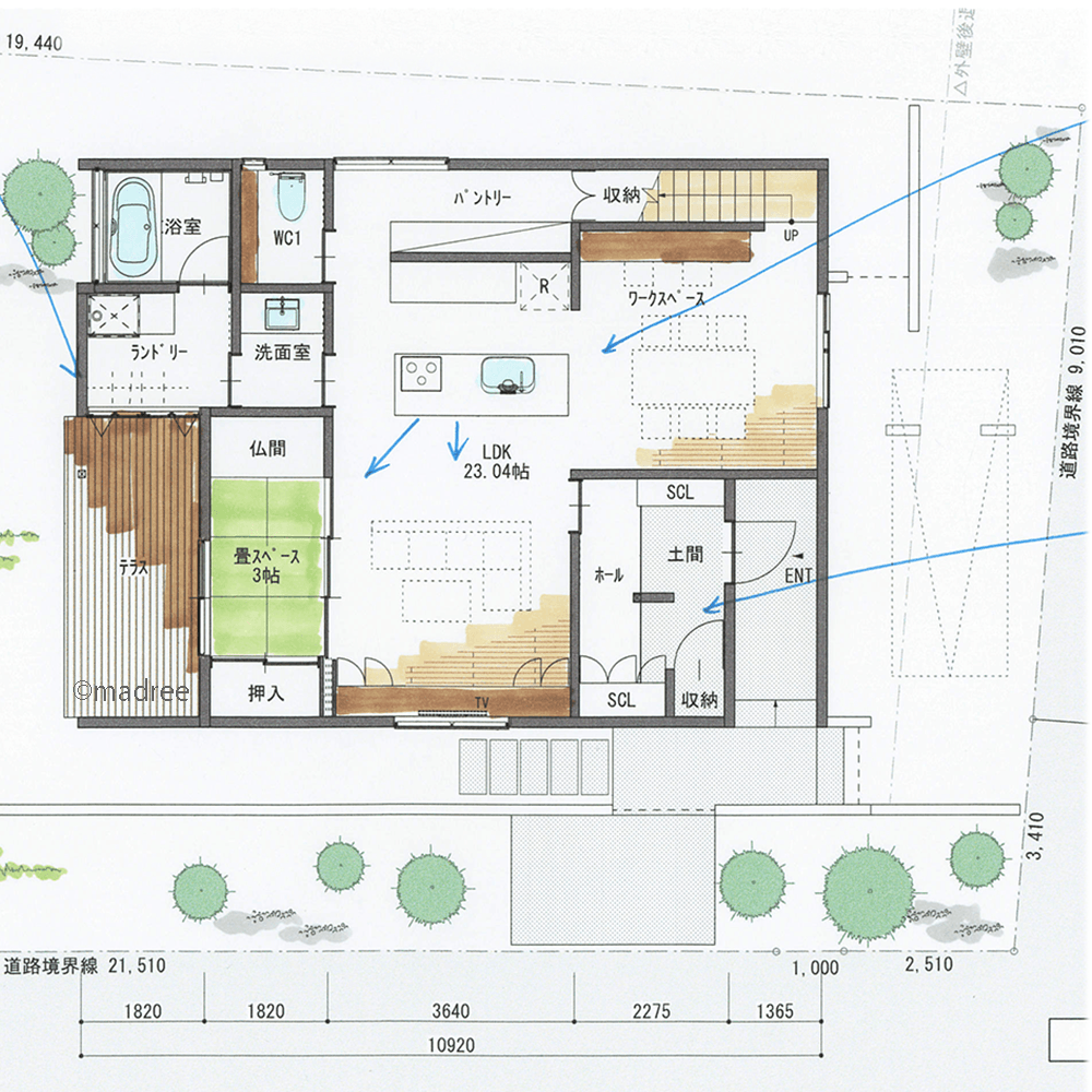 湖辺の自然豊かな景観に溶け込む、アウトドア好きの家事ラク動線な家