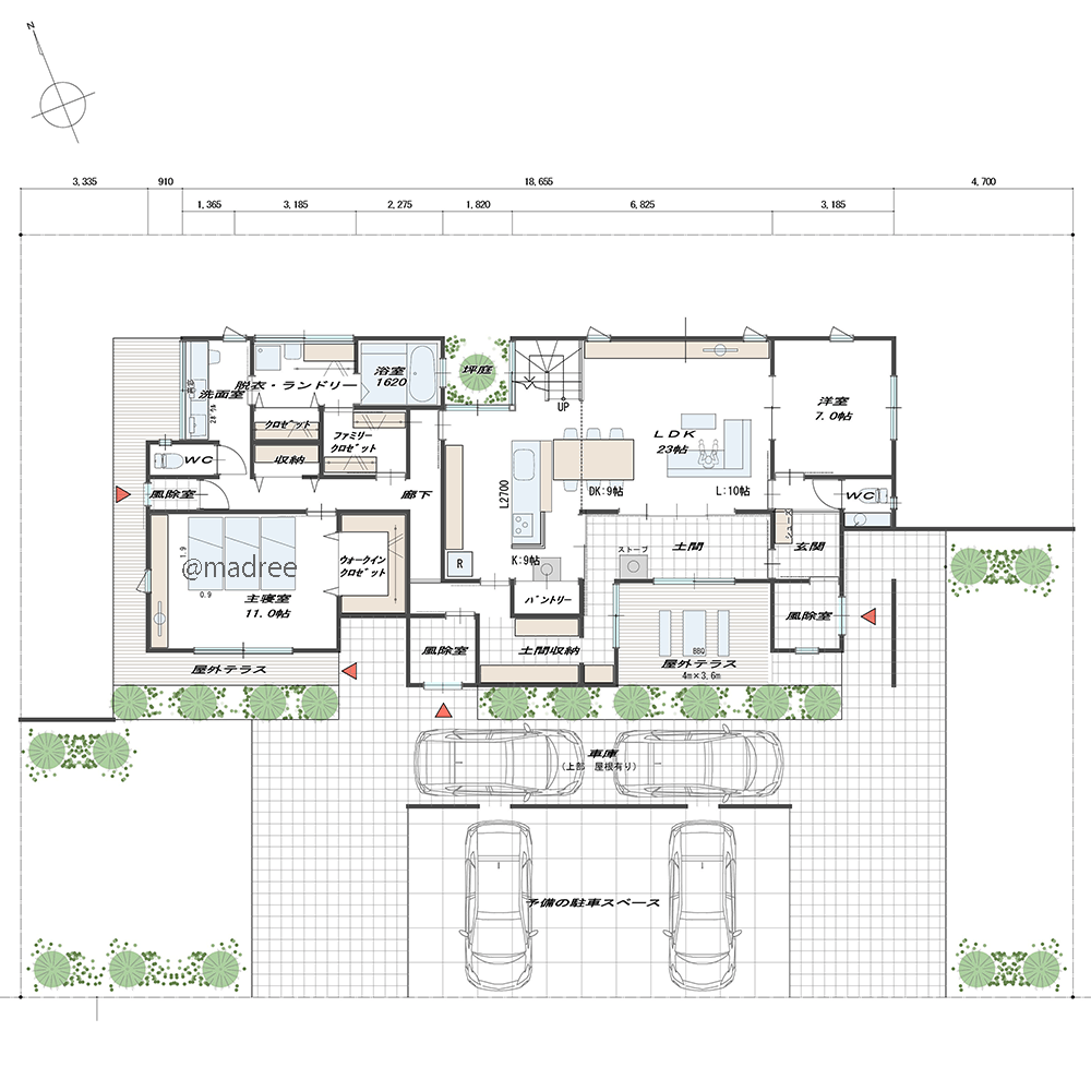 プライバシーを確保しつつオープンな暮らし、伸びやかに広がる雪国の家