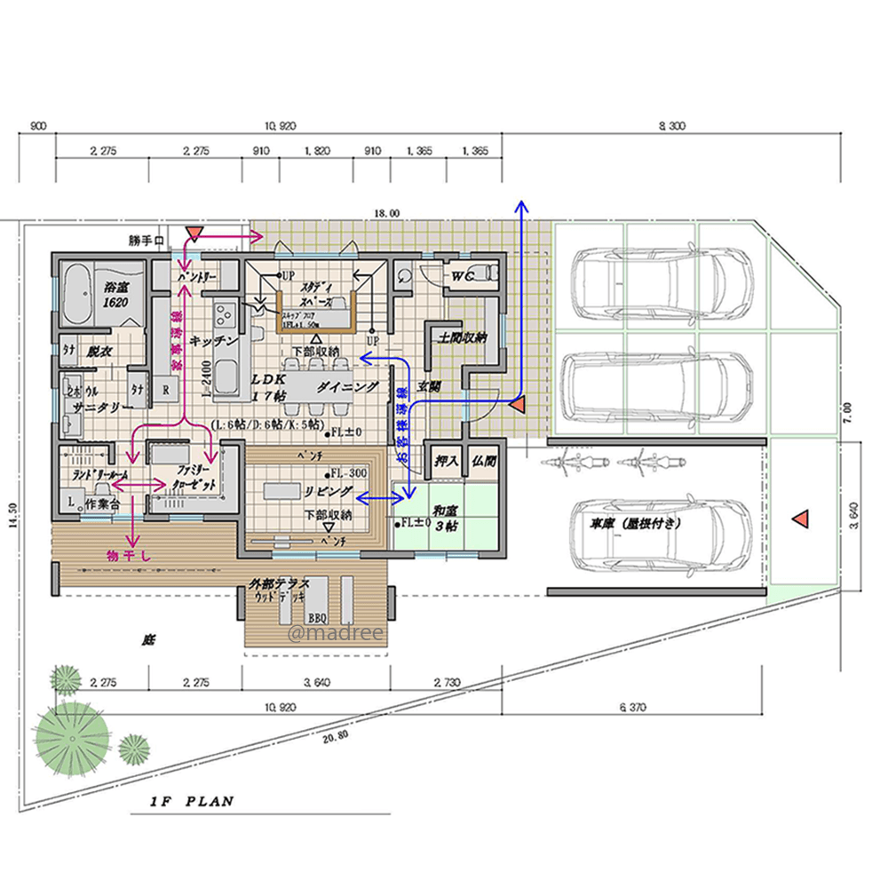 各々好きな空間にいながらも家族つながる、遊び心と実用性を兼ね揃えた家