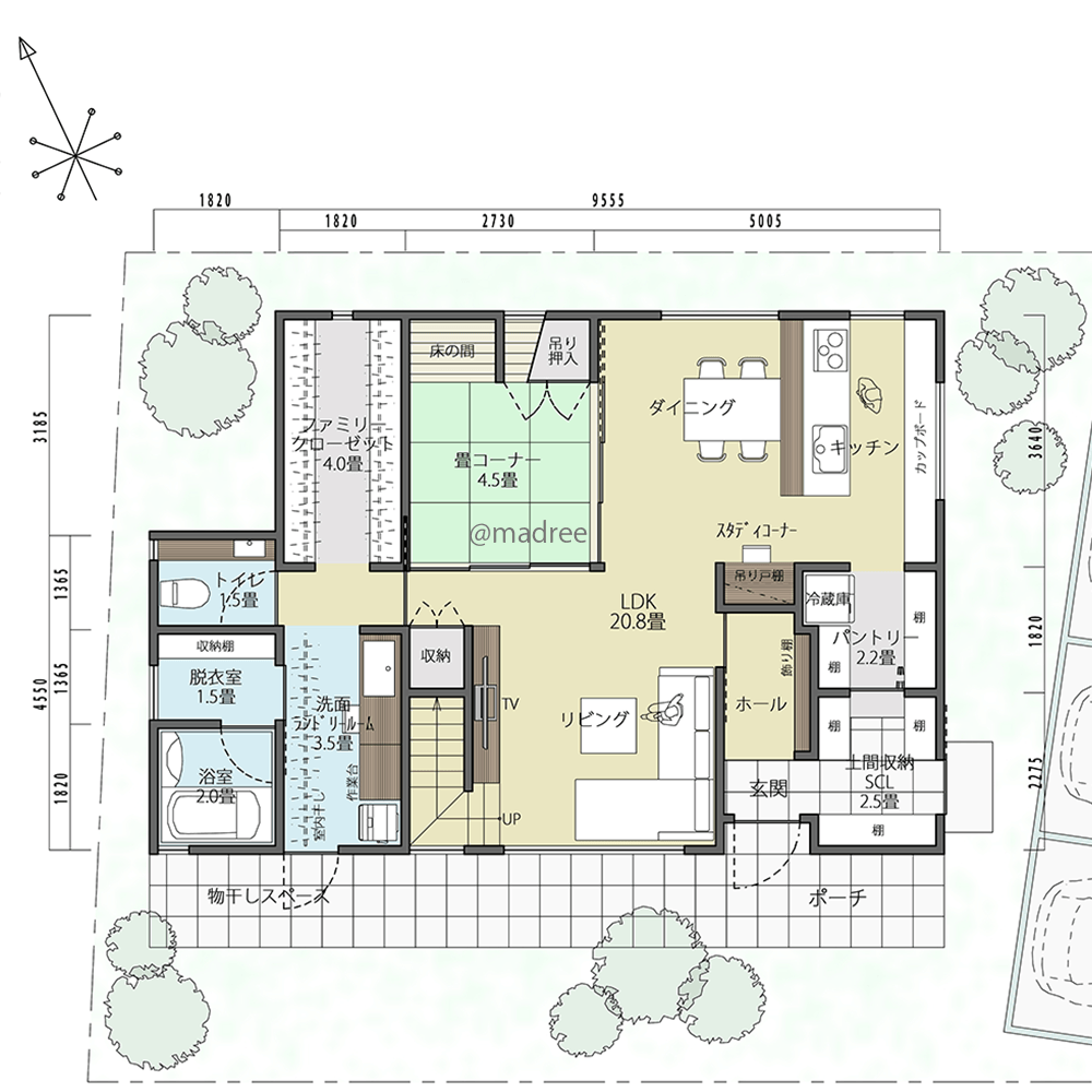 動線上の収納ですっきり整う、家事仕事が捗る在宅ワーカーの家