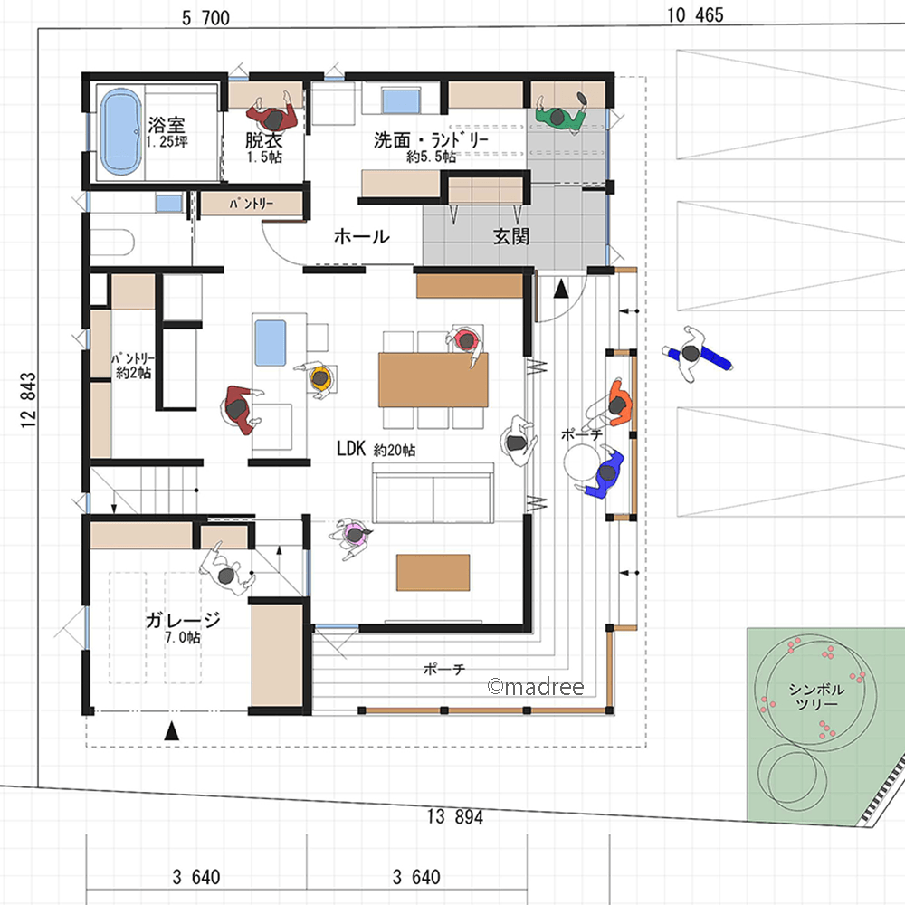 開口窓で繋がるL型カバードポーチで、別荘のような贅沢アウトドア時間を楽しむ家