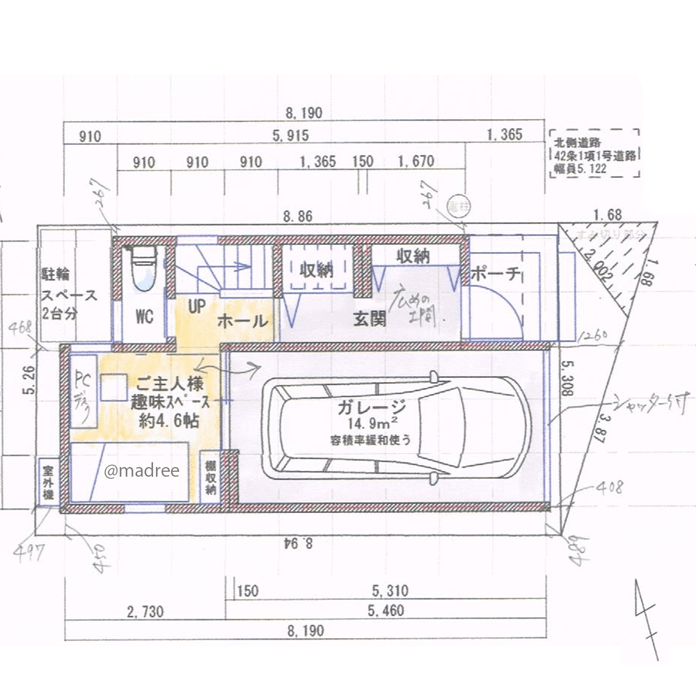 帰宅後はまずお風呂へ直行、家事動線を2階にまとめたガレージハウス