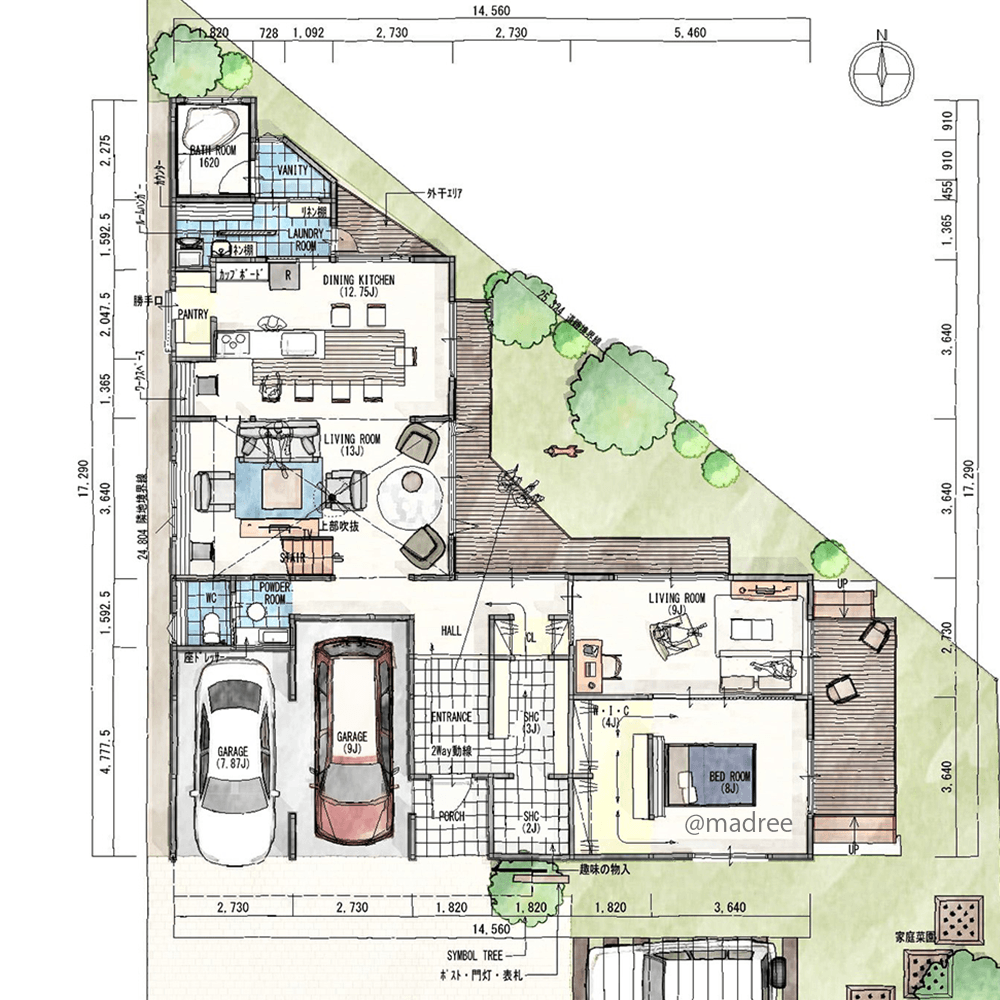 別空間でそれぞれの自分時間を確保、快適と安心を共有できる二世帯住宅