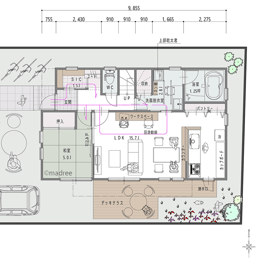 スムーズなおもてなし動線で気軽にお泊りできる、人が自然と集まる賑やかな家