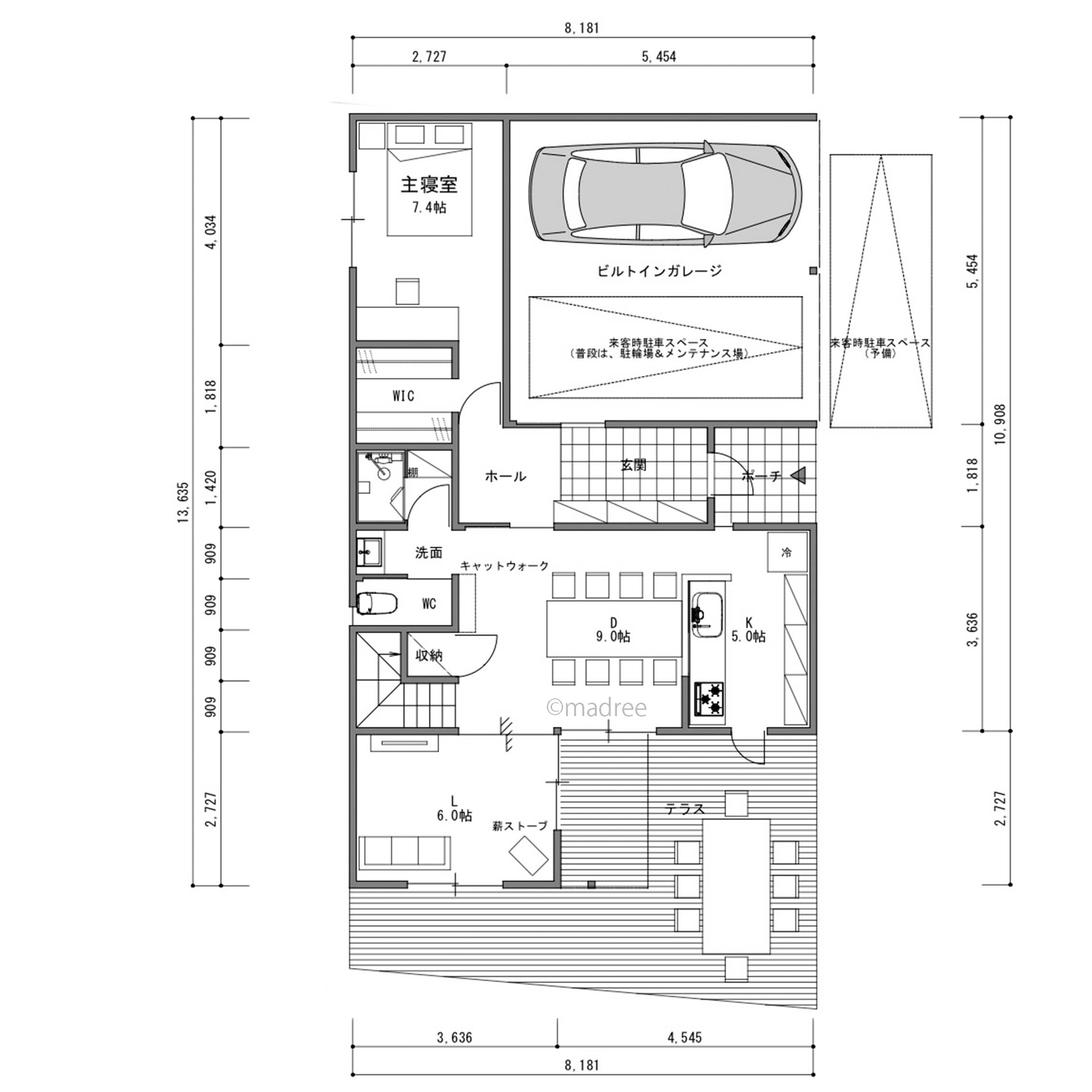 フレキシブルに用途を使い分けながら暮らしを創るビルトインガレージのある家