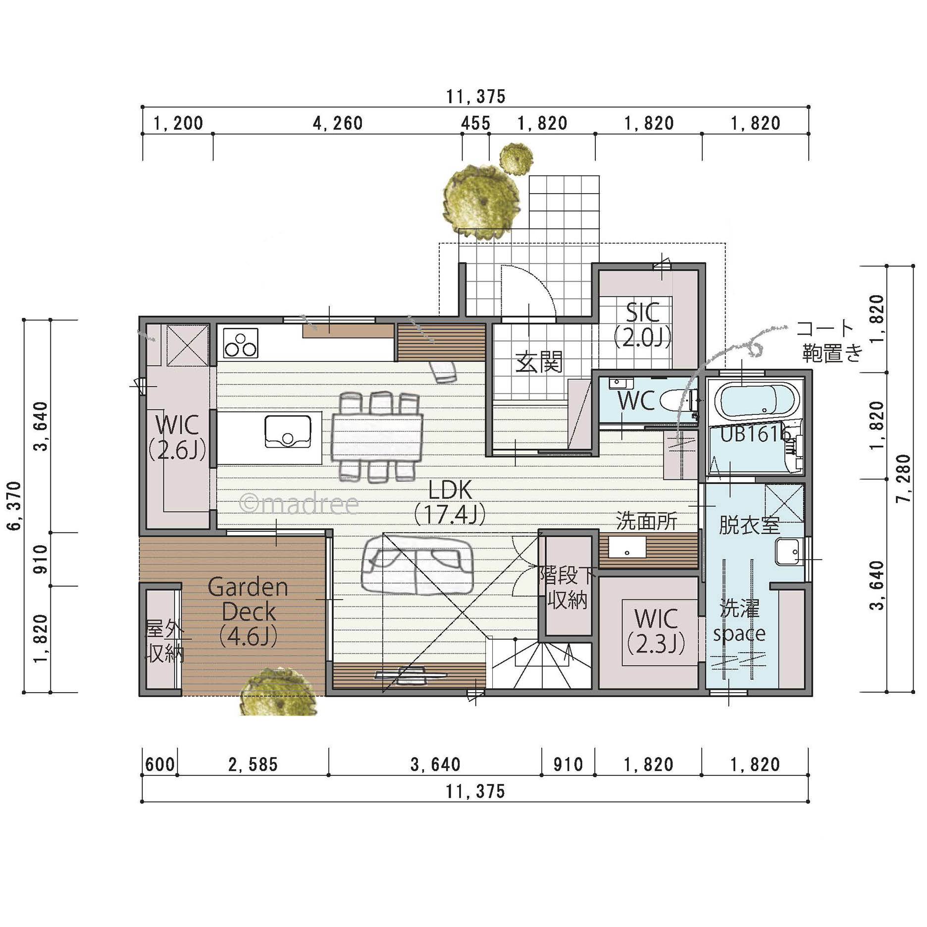 家の中でも思い切り遊べるファミリーホールがある明るく開放感のある家