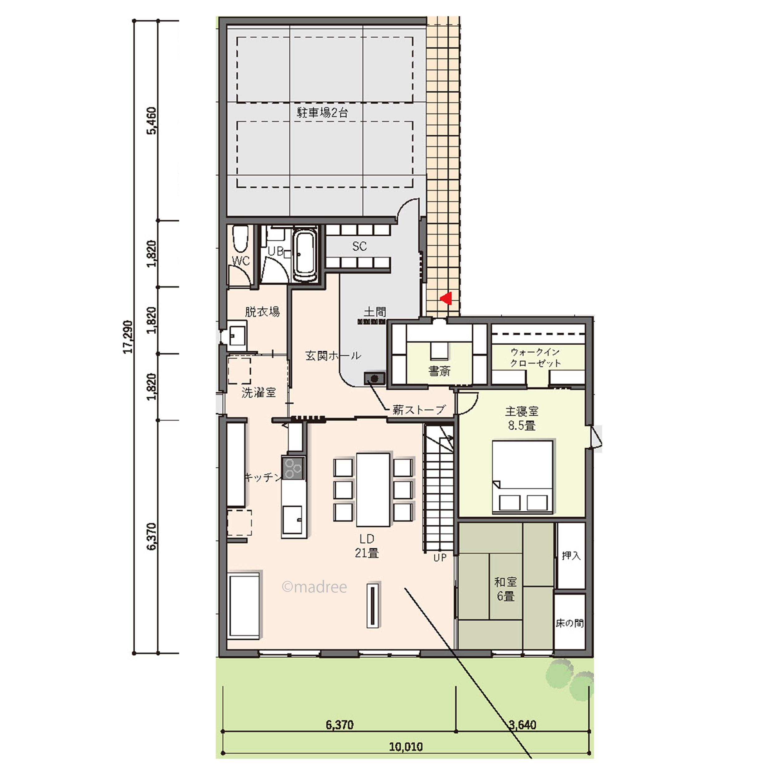 家族時間がゆったり持てる、程よく一体感ある空間の家