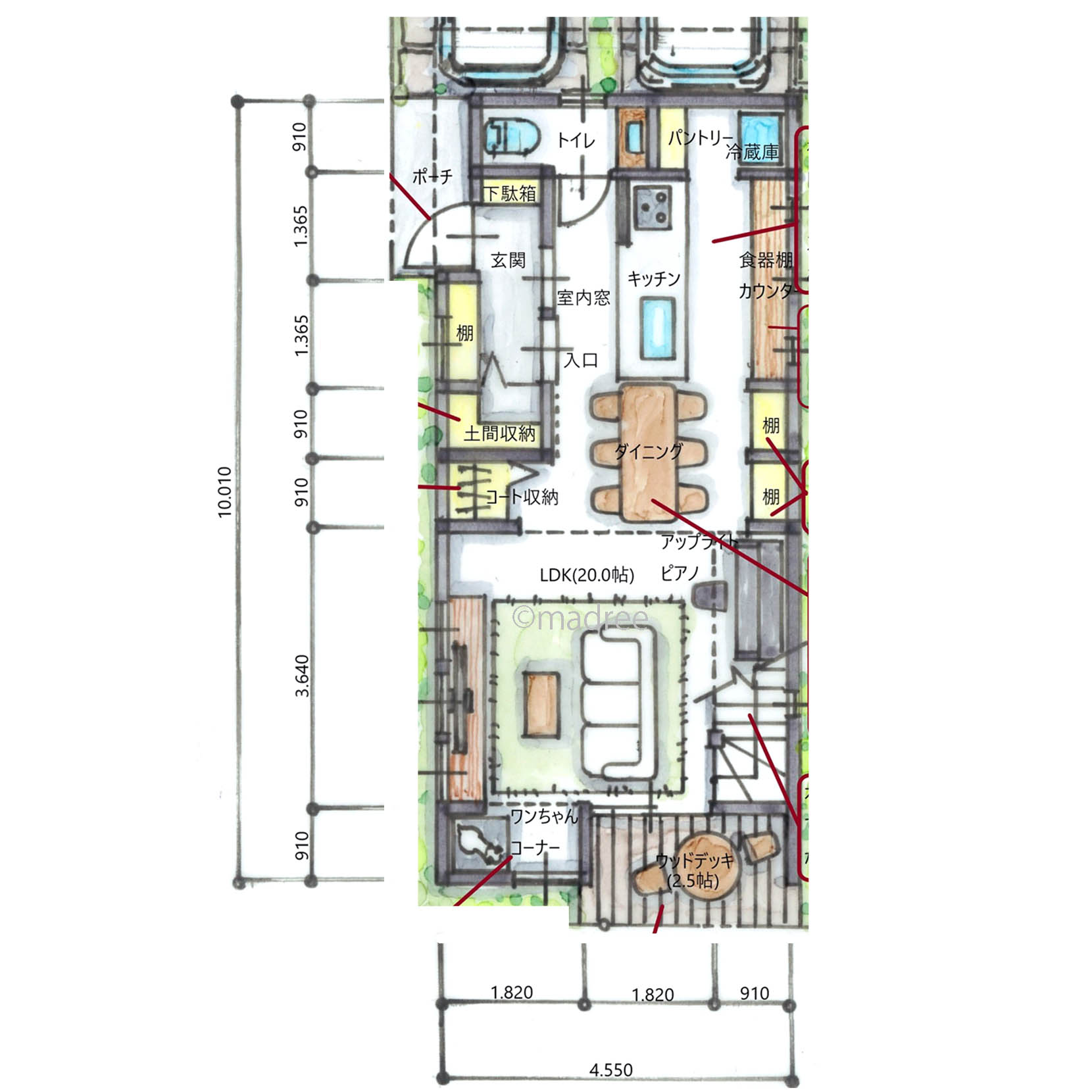 機能性高い暮らしやすさをコンパクトに詰め込んだ光が差し込む明るい家