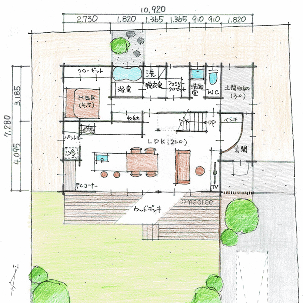 ズボラでも整う無駄のない回遊性、コンパクトな生活動線でのんびり時間の増える家