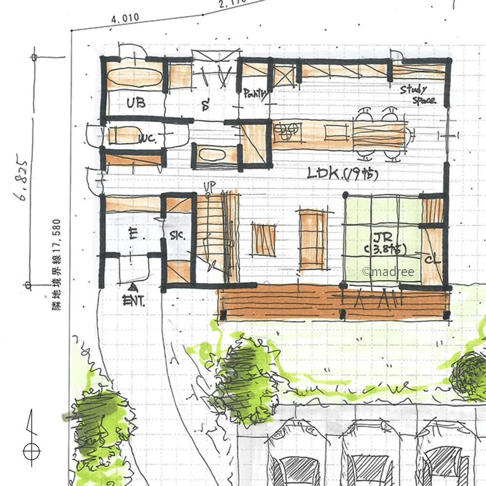 見せる収納と隠す収納を上手に使い分け、居心地を求めた落ち着くモダンな家
