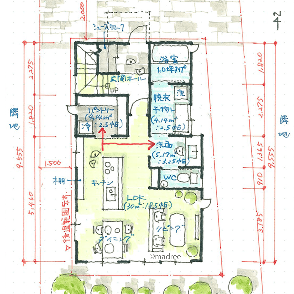 充実の収納量で生活空間スッキリ、オープンなキッチンから家族との会話を楽しむ家