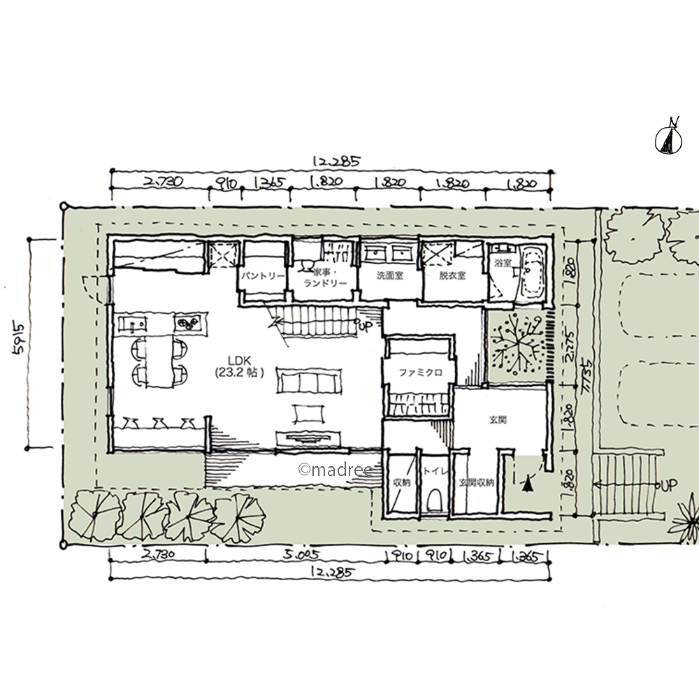 緑と光と風を存分に取り込む、季節の移ろいを感じる趣ある家