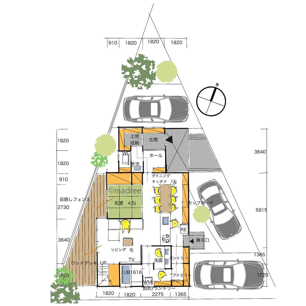 視線カットでプライベート感を創り出す、家族のつながりを感じる回遊LDKの家