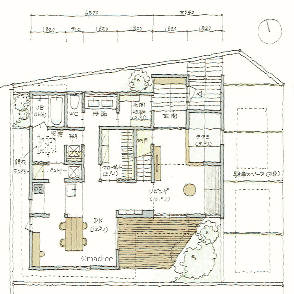 通り道の収納が家事楽のポイント、衣類も小物もサッと隠せるファミクロのある家
