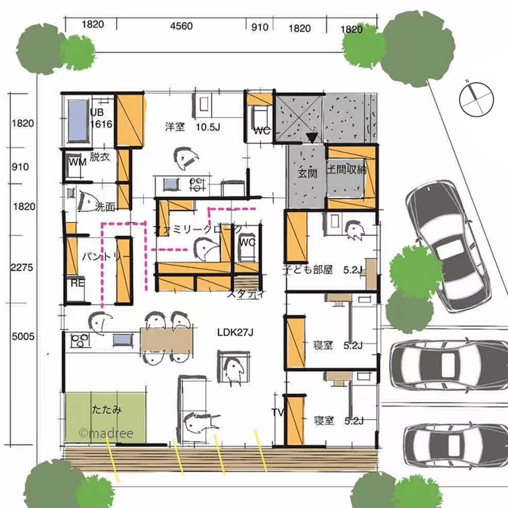 回遊家事で自分時間を生み出す、程よい距離で互いを見守る二世帯住宅