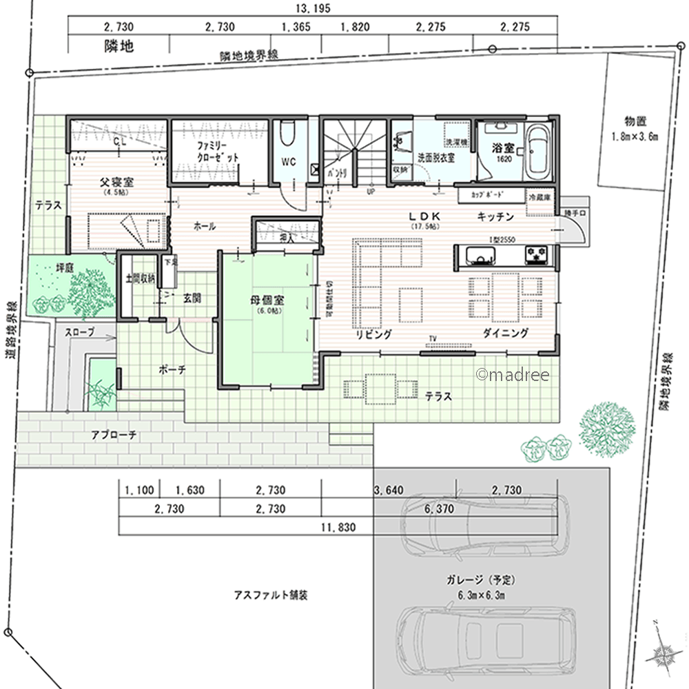 家族の時間も個々の時間も充実、外空間楽しむ来客ウェルカムな二世帯住宅