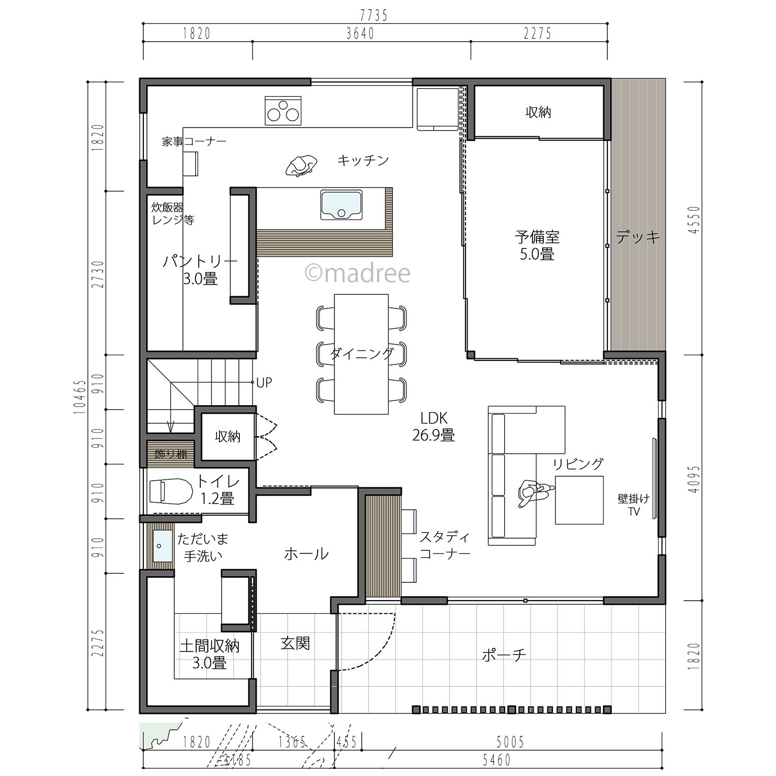 いたるところにウォークスルークローゼット、裏動線で片付け上手な家