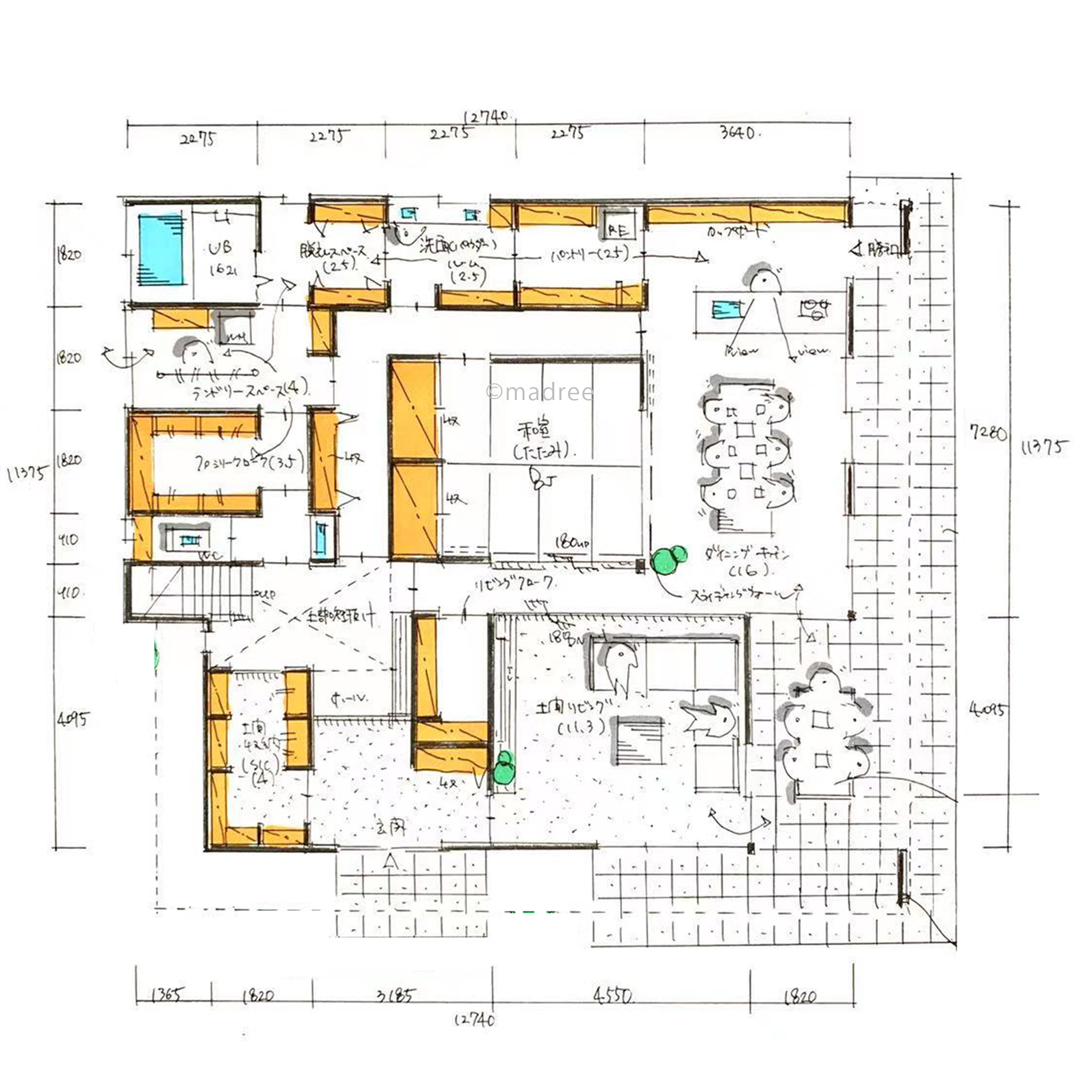 内外一体で四季を贅沢に楽しむ、友人と集う土間リビングのある家