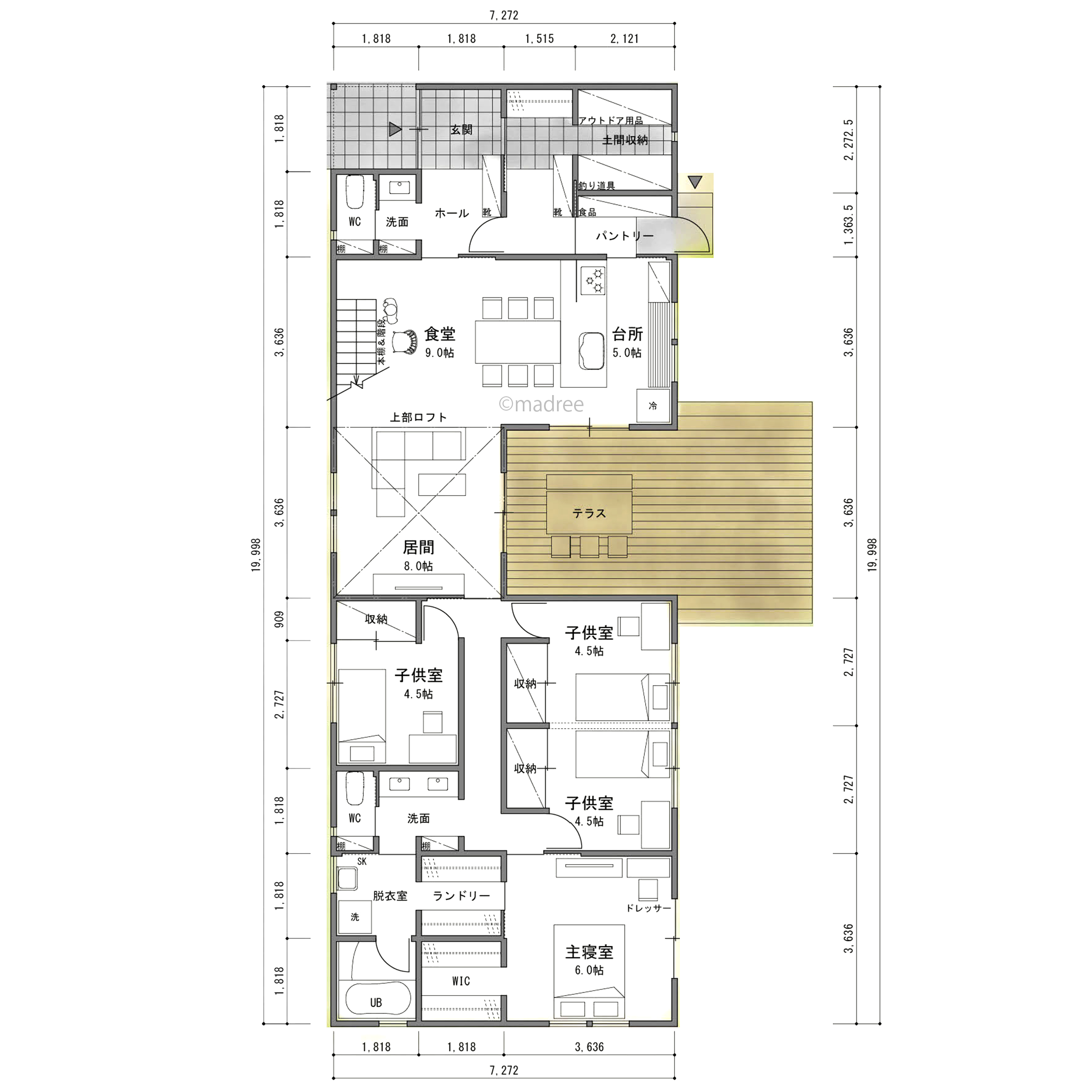 来客時間も家族時間も心地良く過ごせるゾーニングで日々の暮らしが楽しめる平屋