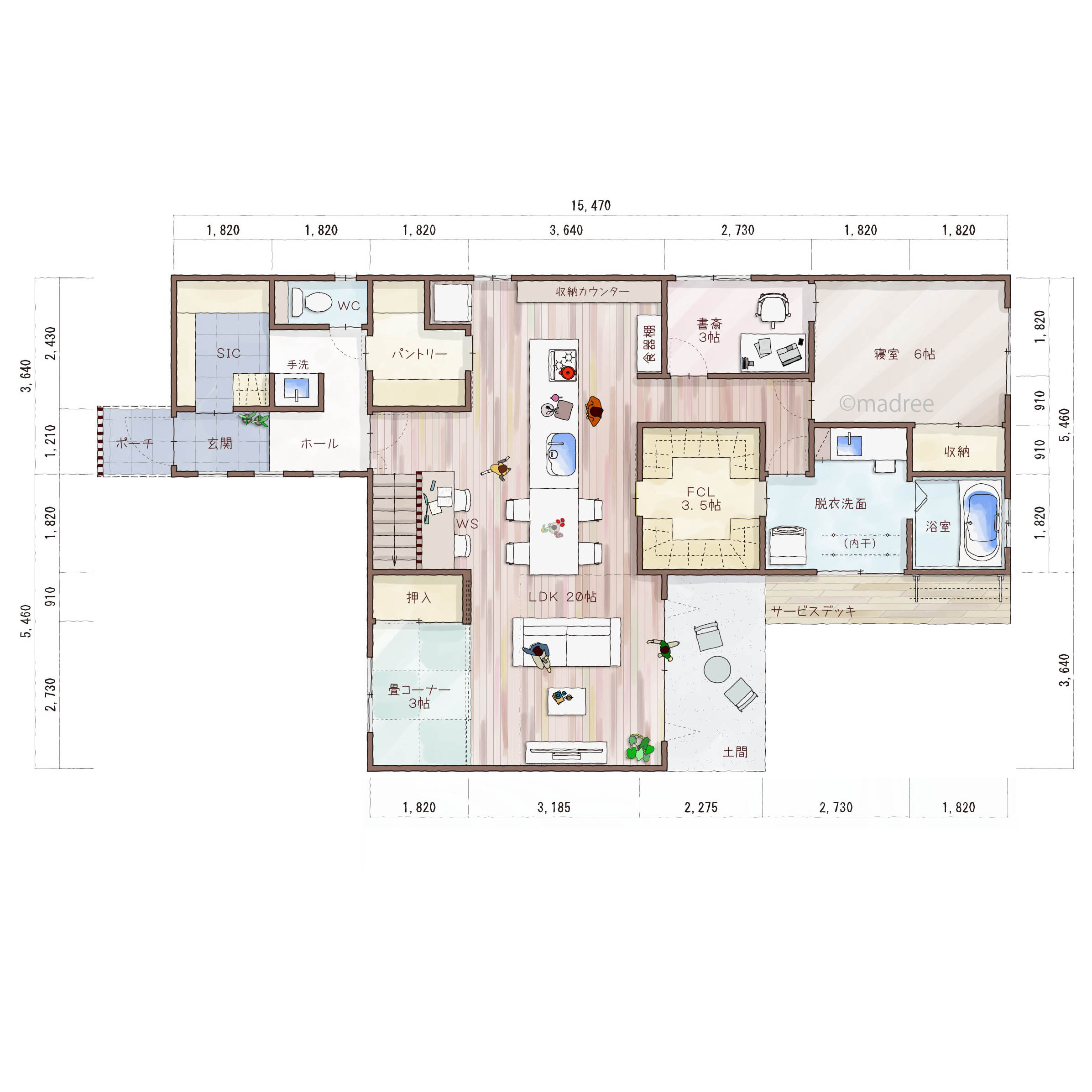 内外つながりのびのび遊べる、家族の成長と共に変化楽しむ家