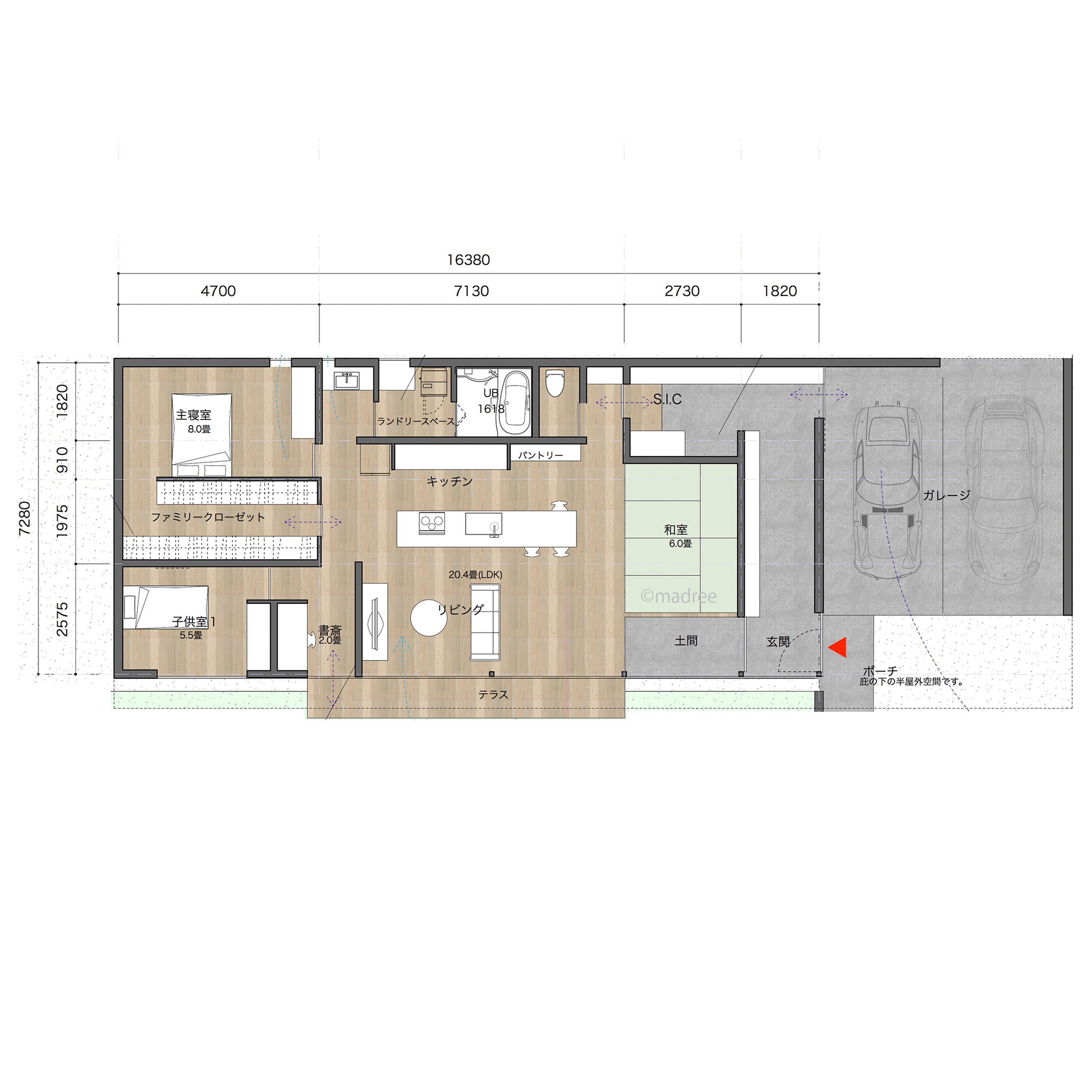 シンプル動線でありながら日常と非日常を切り替えて暮らせる家