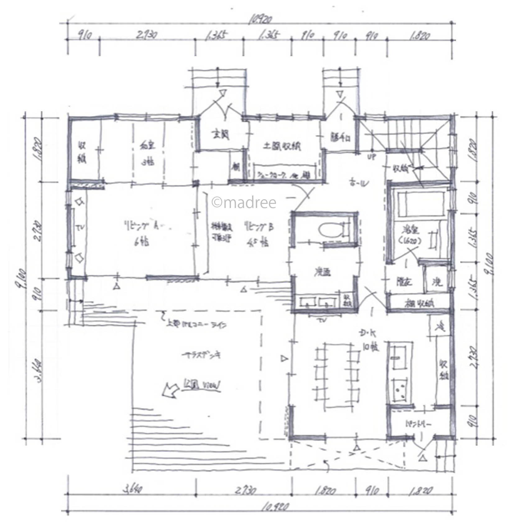 目的が明確な昔ながらのメリハリのある生活、リビングを別空間に分けた家