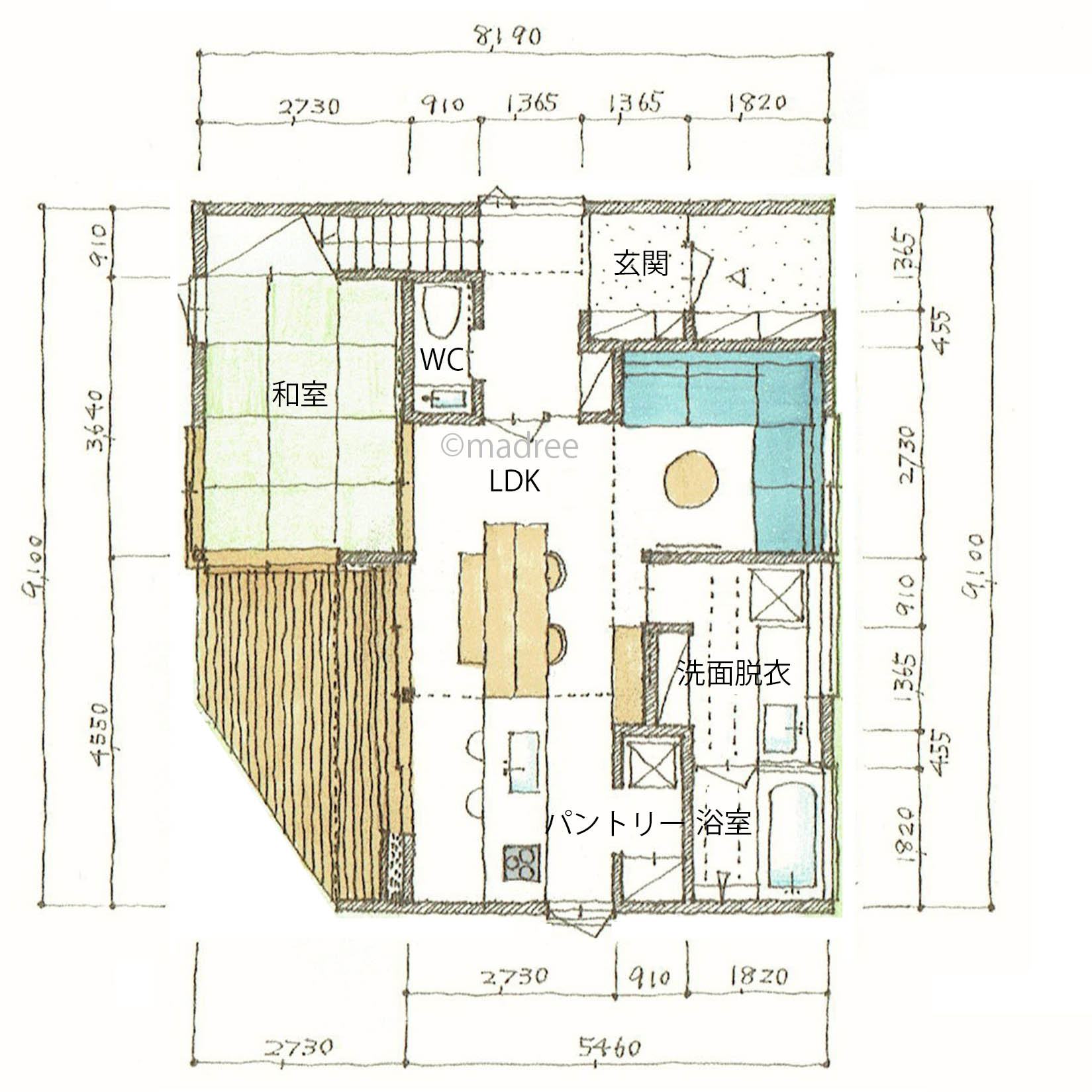 機能的でありつつ様々な居場所を散りばめた魅力ある間取り