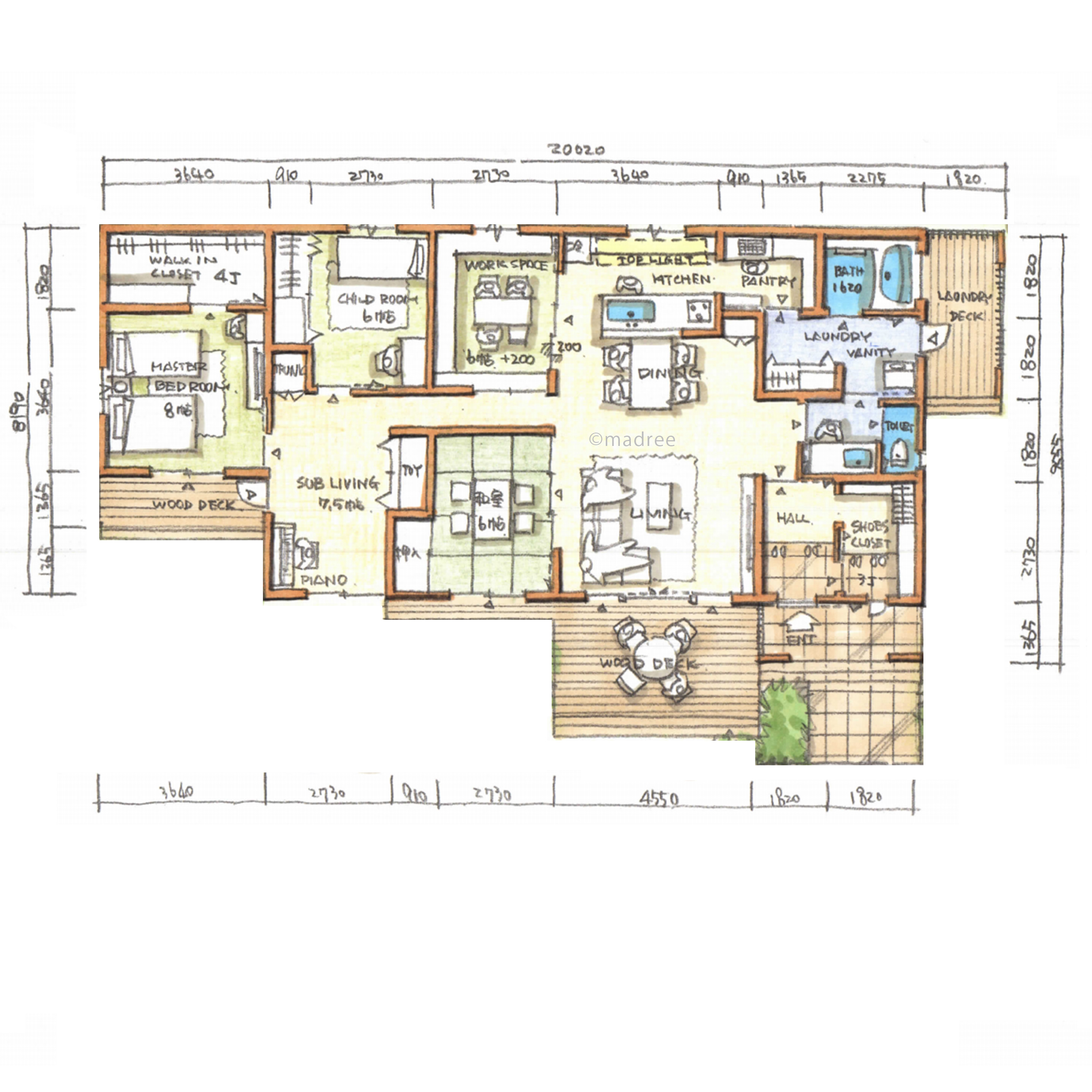 すっきりおしゃれなリビングをキープ、切り替え上手な空間設計の家