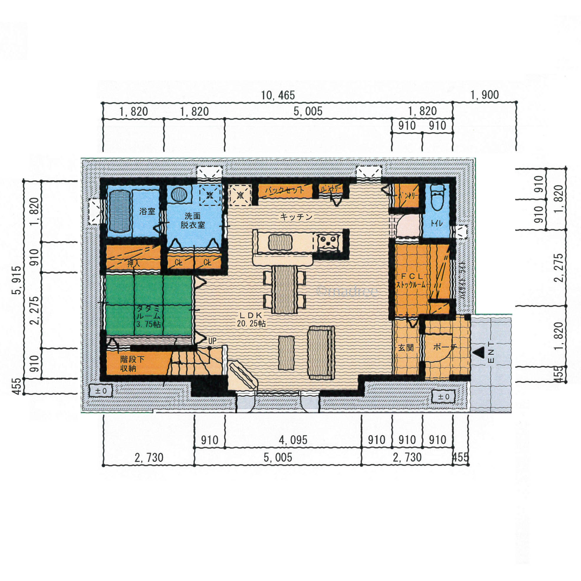 週末のまとめ買いがサッと片付く、キッチン中心の裏動線で家事はかどる家