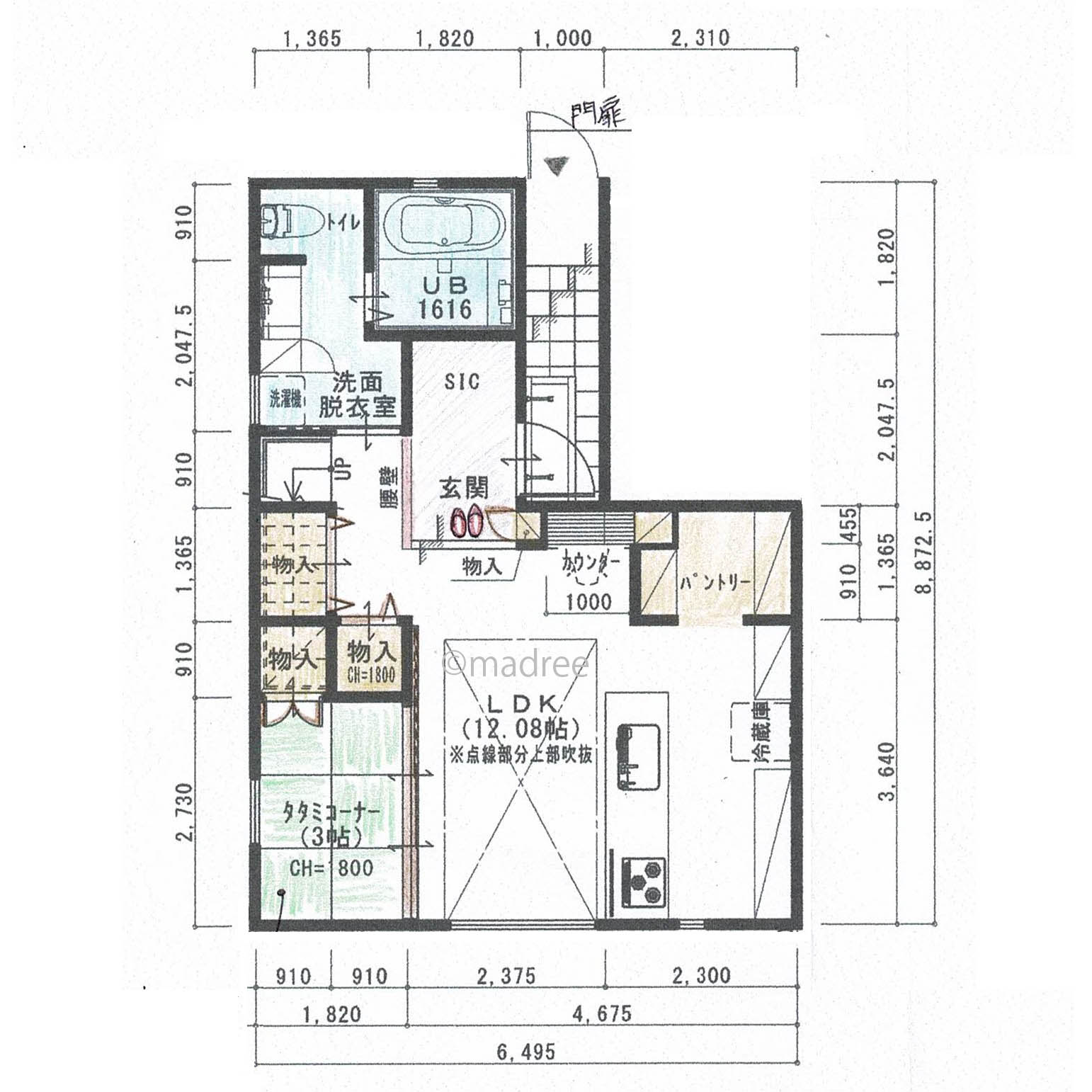 スキップフロアで家全体がつながる、家族がいつも近くに感じられる家