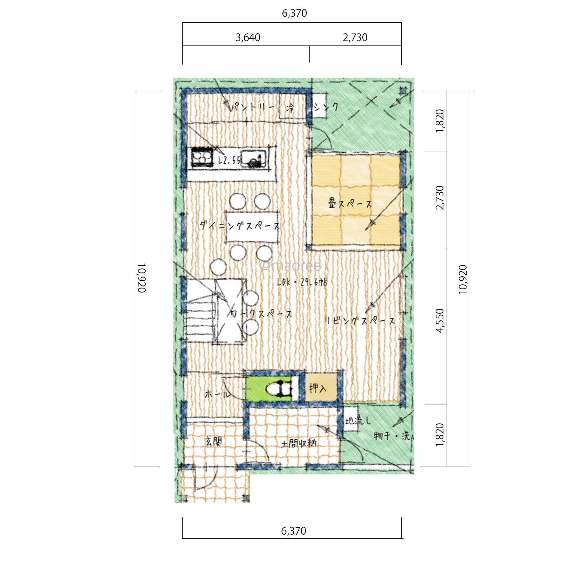 浴室を２階にしたら洗濯がラクラク、広いルーフバルコニーでなんでもできちゃう家
