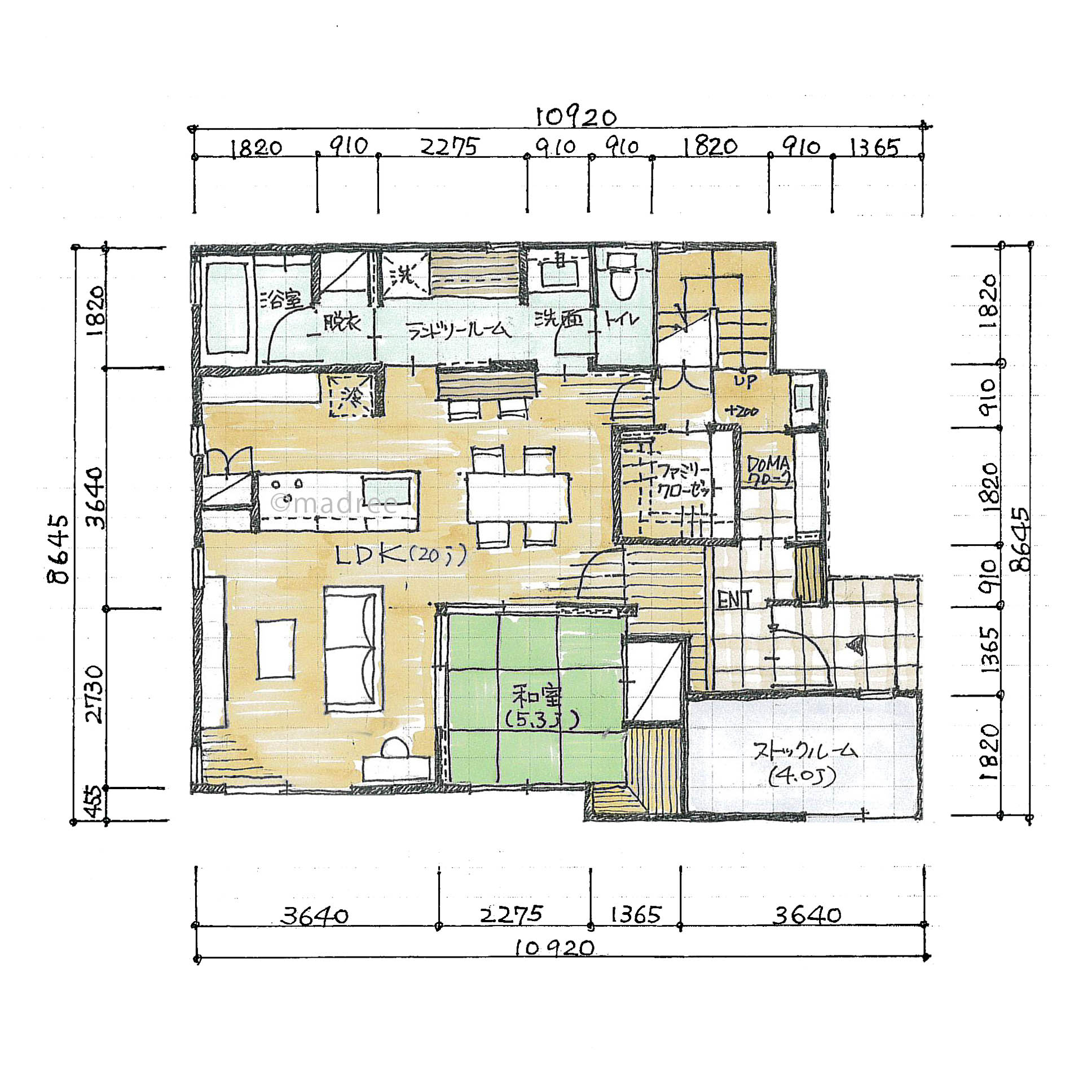ママ目線の家事動線や見守り動線が充実の子育てしやすく暮らしやすい間取り