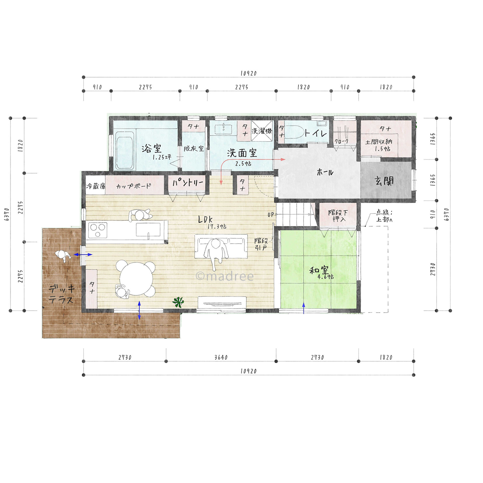 趣味や季節物をまとめて収納、ウォークイン納戸ですっきり整う家