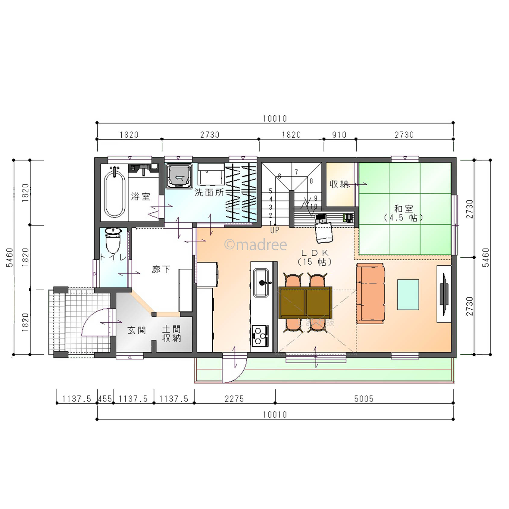 忙しいからこそ家事負担を軽減、キッチンと水廻りをスムーズに移動できる家