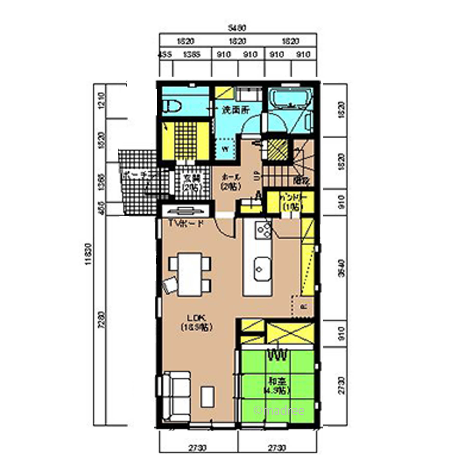 明るく風通しの良いLDK、家族とコミュニケーション増える廊下のない家
