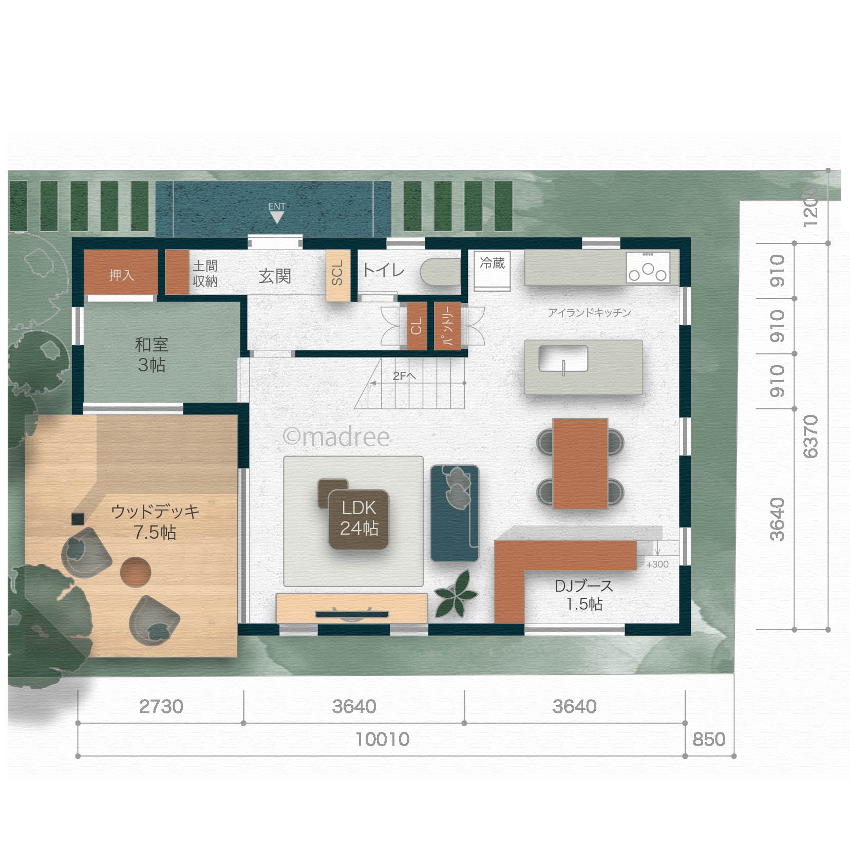 アイランドキッチンで家族みんなで料理ができる！趣味も暮らしも楽しめる間取り