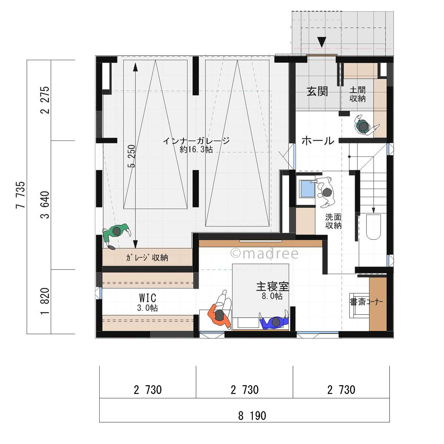 採光たっぷり！キッチン中心の回遊動線で家事がどんどん捗る3階建の家