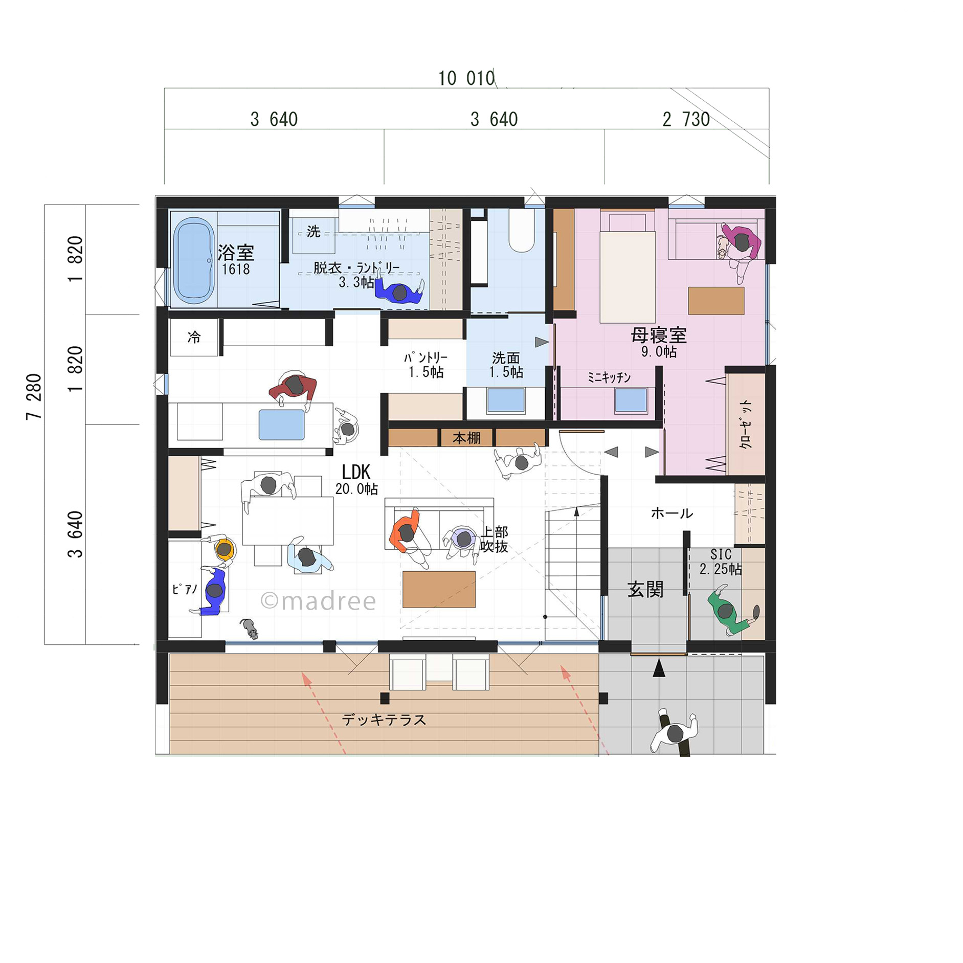 本と共に豊かに暮らす、個々の趣味をより楽しむ二世帯住宅