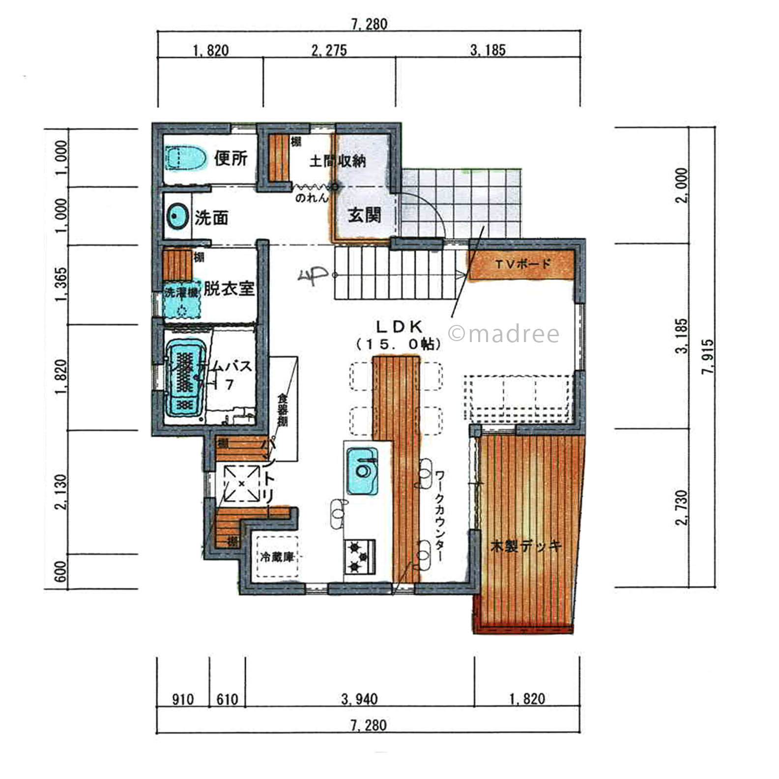狭小地を広々使える工夫が詰まったシンプル家事動線で暮らしやすく木の温もり感じられる家