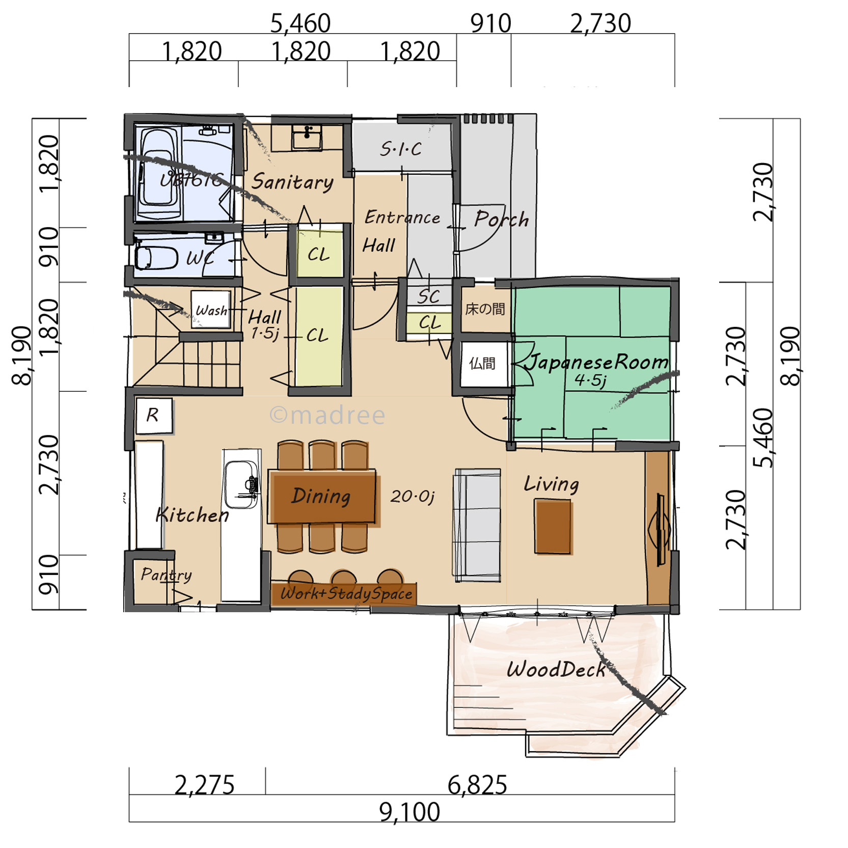シンプル動線と収納をコンパクトにぎゅっと詰め込んだ子供の成長に寄り添う間取り