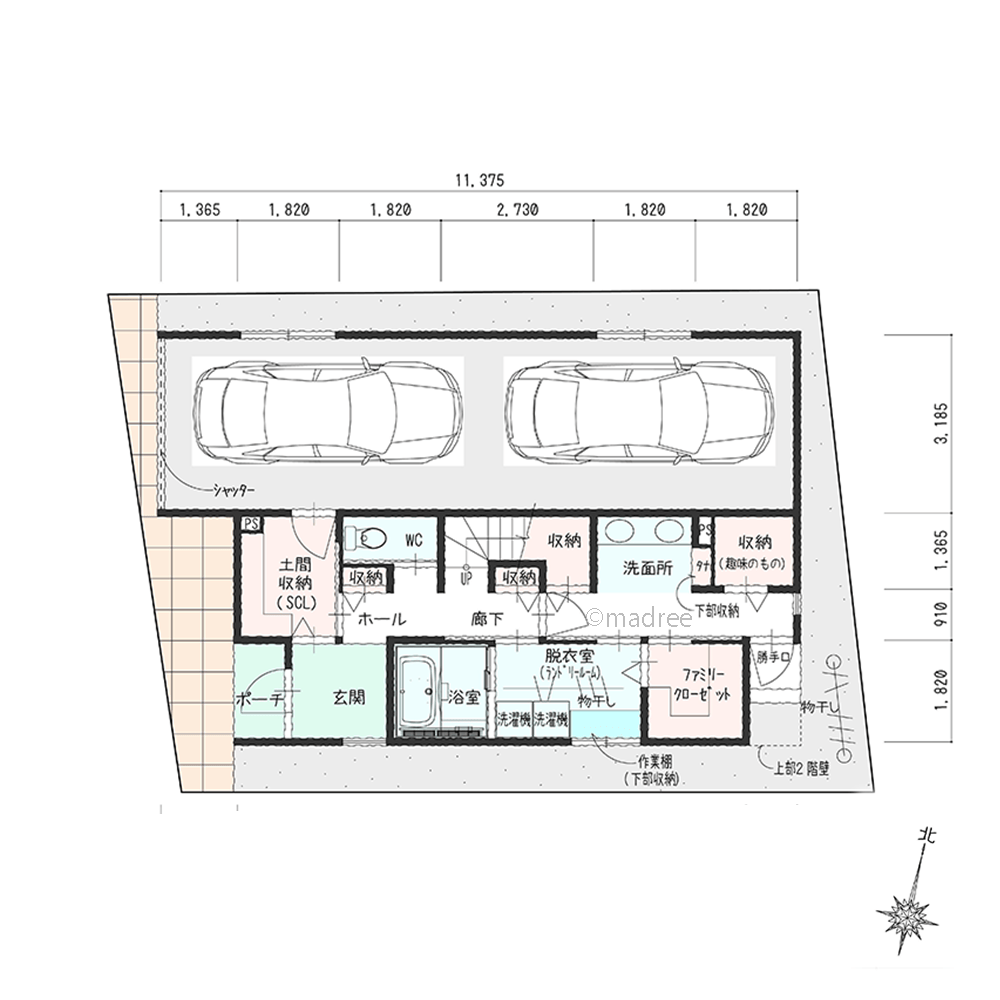 2階の生活空間でプライベート時間充実、LDKとバルコニーが回遊動線で繋がる家